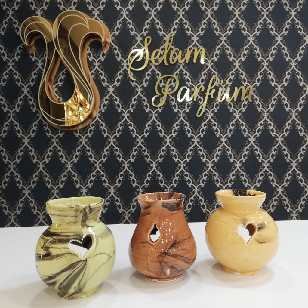 مبخرة شمع كروية معرقة